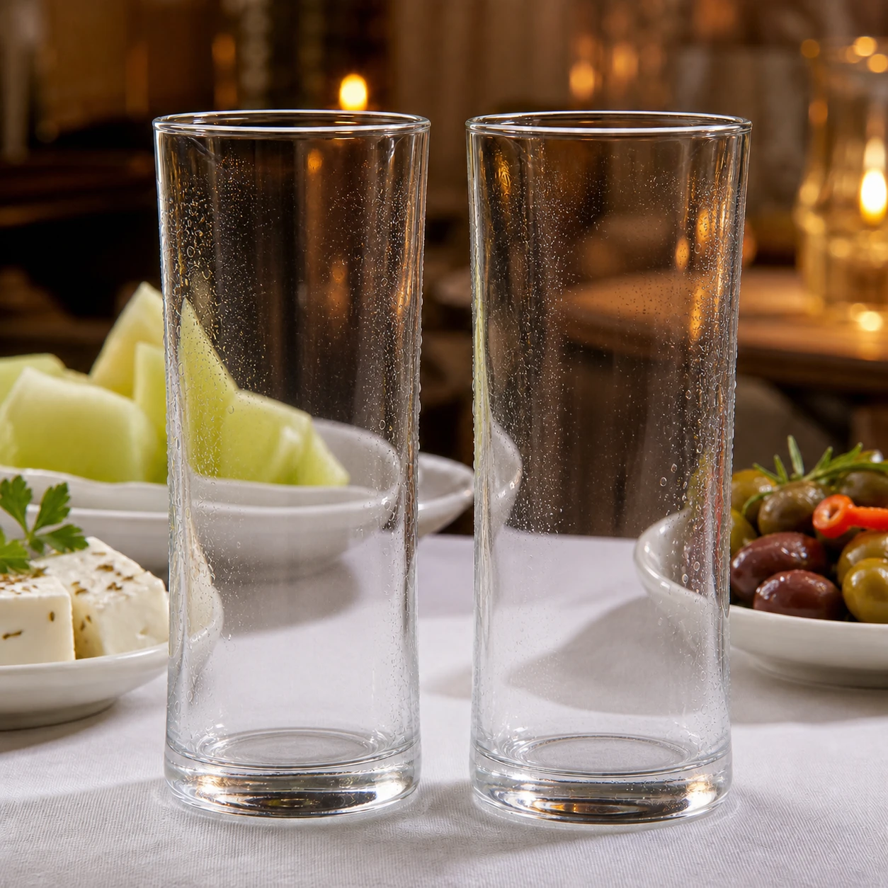 İkili Baskılı Rakı Kadehi / Rakı Bardağı cam bardak